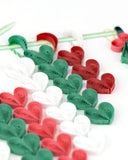 Detail shot of Quilled Knit Heart Christmas Card