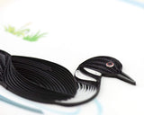 Detail shot of Quilled Loon Card