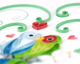 Quilled Love Birds Greeting Card