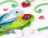 Detail shot of Quilled Love Birds Card