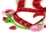 Detail shot of Quilled Love Card