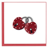 2 heart shaped red locks
