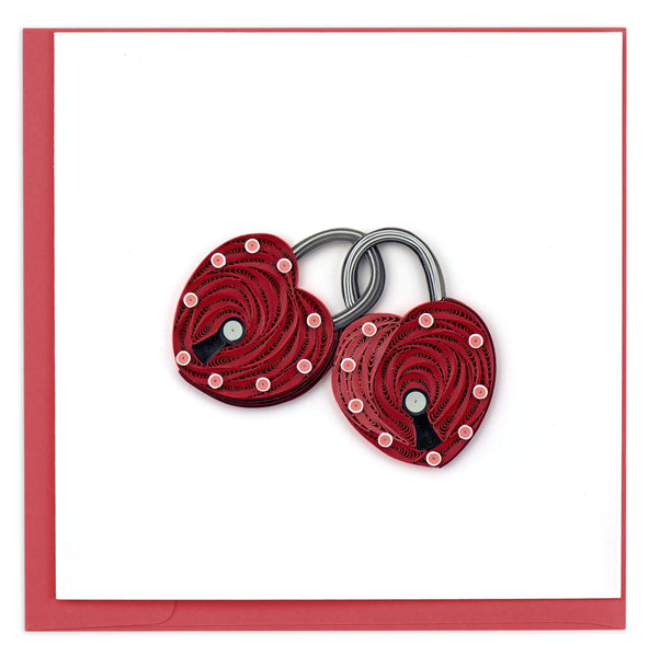 2 heart shaped red locks