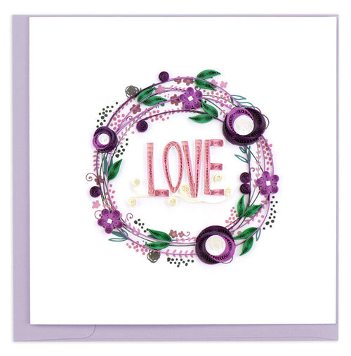 Quilled Love Wreath Greeting Card