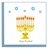 Quilled Menorah Hanukkah Card
