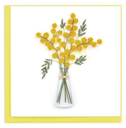 Quilled Mimosa Flower Greeting Card