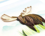 Detail shot of Quilled Moose Card