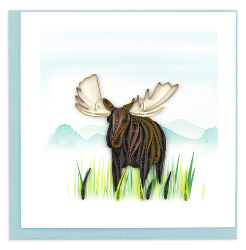 Quilled Moose Greeting Card