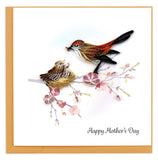 Quilled Mother Bird Feeding Babies Mother's Day Card