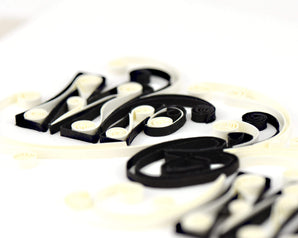 Quilled Mr. & Mrs. Wedding Card