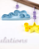 Detail shot of Quilled Night Sky Baby Mobile Card
