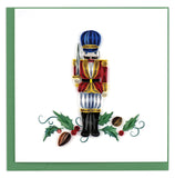 Blank Quilled Greeting Card of a nutcracker figurine. 