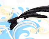 Quilled Orca Whale Greeting Card