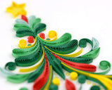 Detail shot of quilled Ornate Christmas Tree