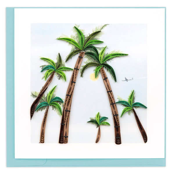 palm trees, tropical leaves, sun, sky