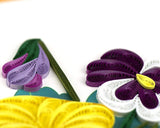 Detail shot of Quilled Pansies Card