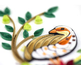 Detail shot of Quilled Partridge & Pear Tree Card