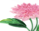 Detail shot of Quilled Pink Dahlia Card