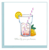 Quilled Pink Lemonade Greeting Card
