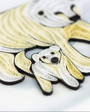 Detail shot of Quilled Polar Bear Card