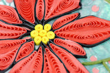 Quilled Red Poinsettia Christmas Card