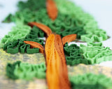 Detail shot of Quilled Redwood Tree Card