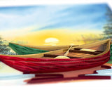 Detail shot of Quilled Canoes Card