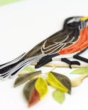 Detail shot of Quilled Robin Card