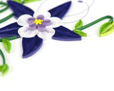 Detail shot of Quilled Rocky Mountain Columbine Card