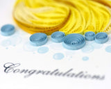Detail shot of Quilled Rubber Ducky Card
