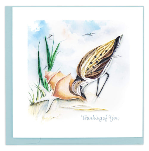 Quilled Sandpiper Greeting Card