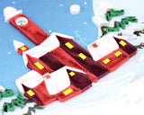 Quilled Santas Village Christmas Card
