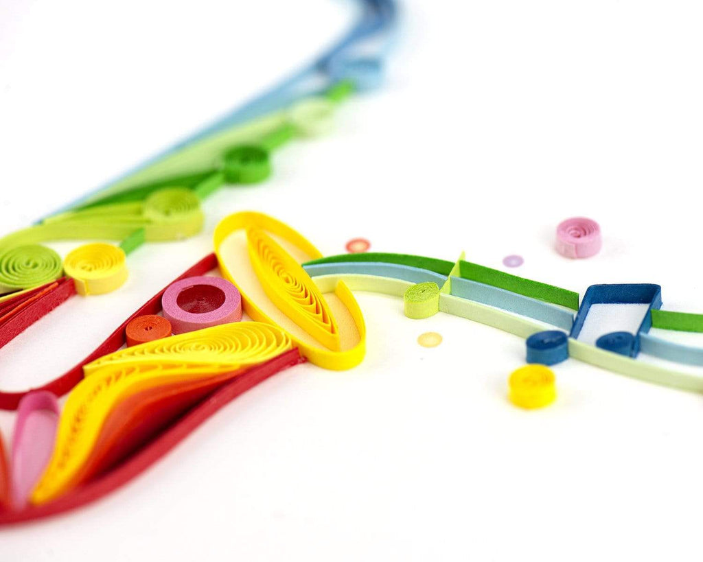 Handcrafted Saxophone Greeting Card Quilling Card¨