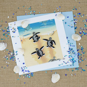 Quilled Sea Turtle Hatchlings Greeting Card