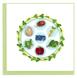 Quilled Seder Plate Passover Card