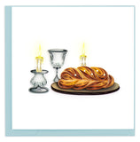Quilled Shabbat Shalom Judaica Card