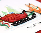 Quilled Sleigh Ride Christmas Card