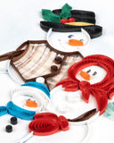 Quilled Snowman Family Holiday Card
