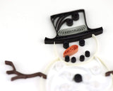 Detail shot of Quilled Snowman Holiday Card