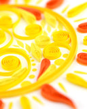 Detail shot of quilled sun greeting card.