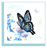 Sympathy Card of a Blue Butterfly