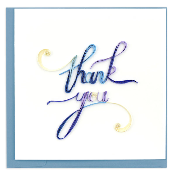 Quilled Thank You Script Greeting Card
