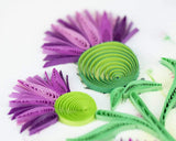Detail shot of Quilled Thistle Greeting card