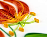 Detail shot of Quilled Tiger Lily Card