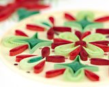 Detail shot of quilled Traditional Ornament Greeting Card