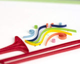 Detail shot of Quilled Trombone Card