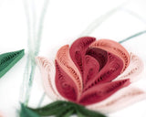Detail shot of Quilled Victorian Rose Bouquet Greeting Card