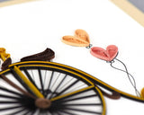 Detail shot of Quilled Vintage Bicycle Card