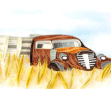 Detail shot of Quilled Vintage Farm Truck Card