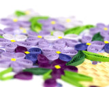 Detail shot of Quilled Violet Card